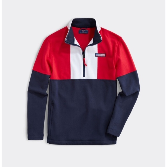 Vineyard Vines Other - Vineyard Vines USA Colorblock Mockneck Pullover Size Small(8-10)  EUC